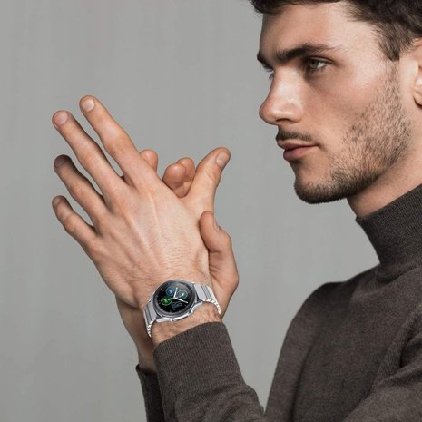 Strap-it Strap-it Bracelet métal Samsung Galaxy Watch 3 45mm (argent)