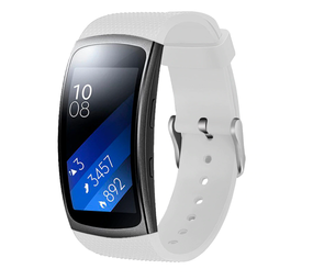 Strap-it Bracelet silicone Samsung Gear Fit 2 / Fit 2 Pro (blanc)