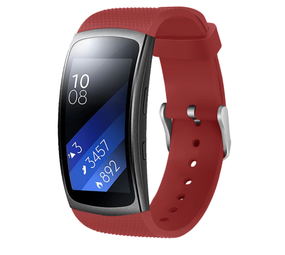 Strap-it Bracelet silicone Samsung Gear Fit 2 / Fit 2 Pro (rouge foncé)