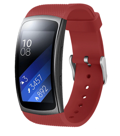 Strap-it Strap-it Bracelet silicone Samsung Gear Fit 2 / Fit 2 Pro (rouge foncé)