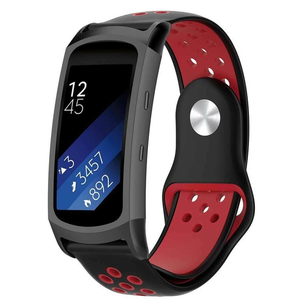 Strap-it Strap-it Bracelet sport Samsung Gear Fit 2 / Fit 2 Pro (noir/rouge)