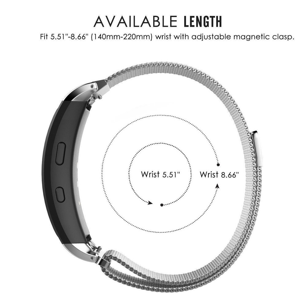 Strap-it Strap-it Bracelet Milanais Samsung Gear Fit 2 / Fit 2 Pro (argent)