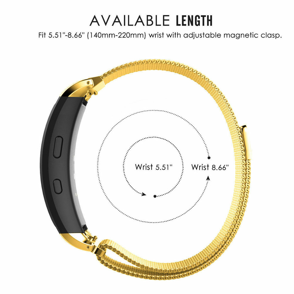 Strap-it Strap-it Bracelet Milanais Samsung Gear Fit 2 / Fit 2 Pro (or)