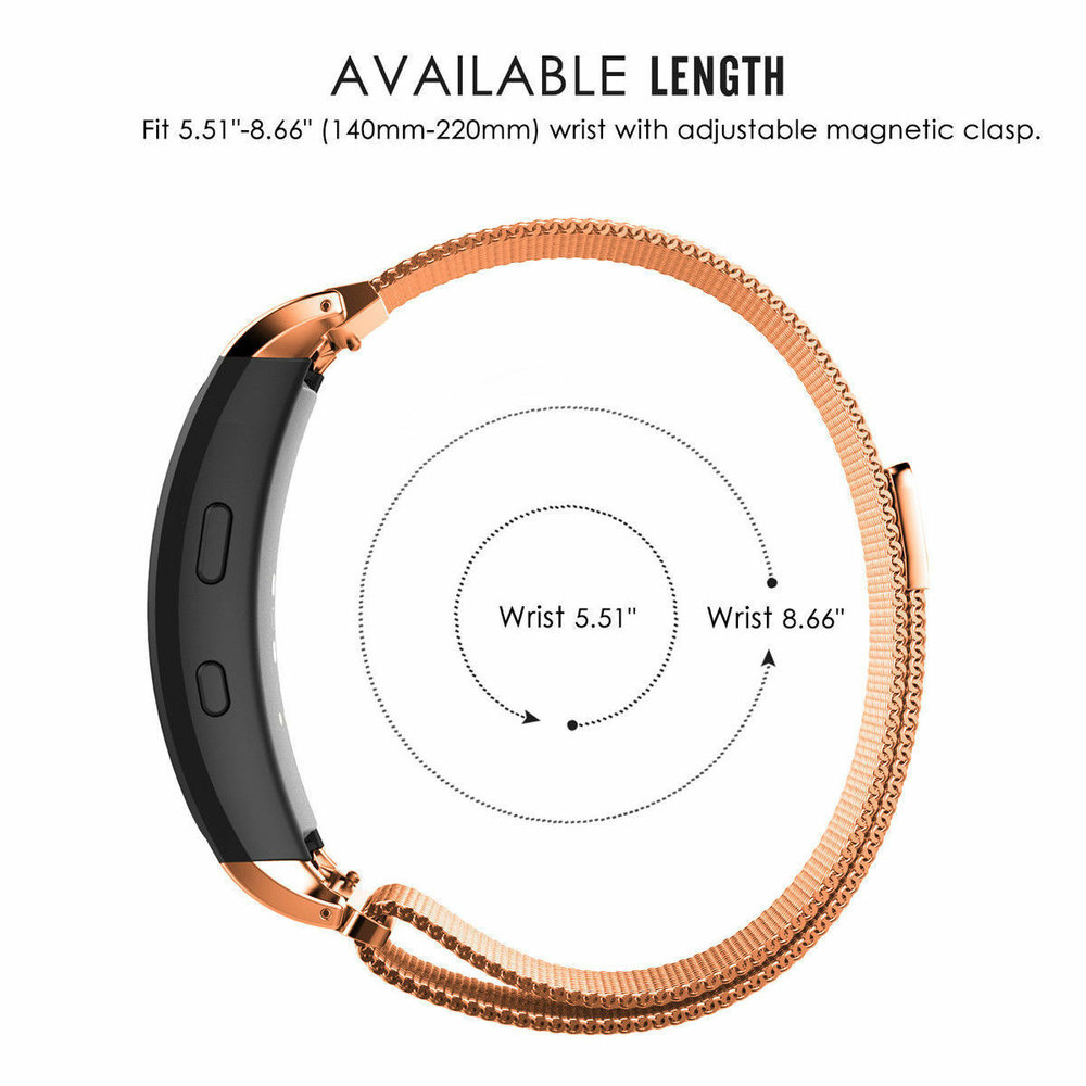 Strap-it Strap-it Bracelet Milanais Samsung Gear Fit 2 / Fit 2 Pro (or rose)