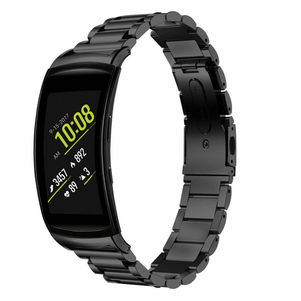 Strap-it Strap-it Bracelet acier Samsung Gear Fit 2 / Fit 2 Pro (noir)