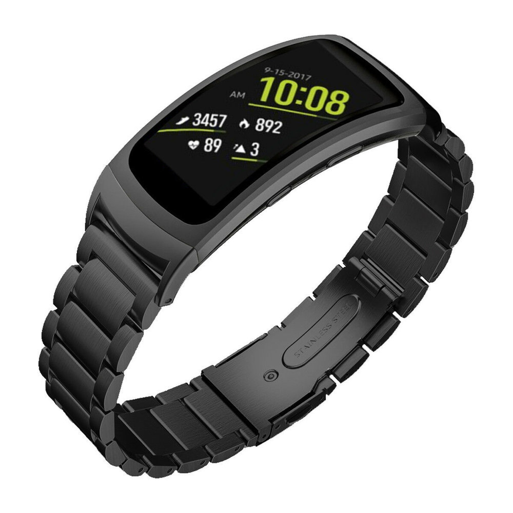 Strap-it Strap-it Bracelet acier Samsung Gear Fit 2 / Fit 2 Pro (noir)