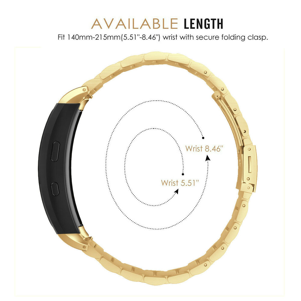 Strap-it Strap-it Bracelet acier Samsung Gear Fit 2 / Fit 2 Pro (or)