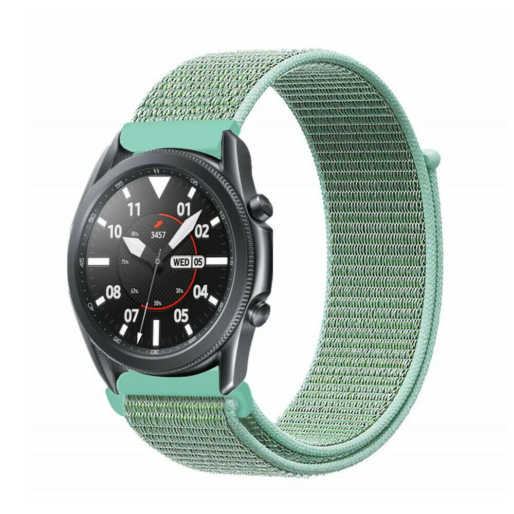 Strap-it Strap-it Bracelet nylon Samsung Galaxy Watch 3 45mm (menthe)