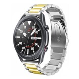 Strap-it Bracelet acier Samsung Galaxy Watch 3 45mm (argent/or)