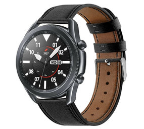 Strap-it Bracelet cuir Samsung Galaxy Watch 3 45mm (noir élégant)