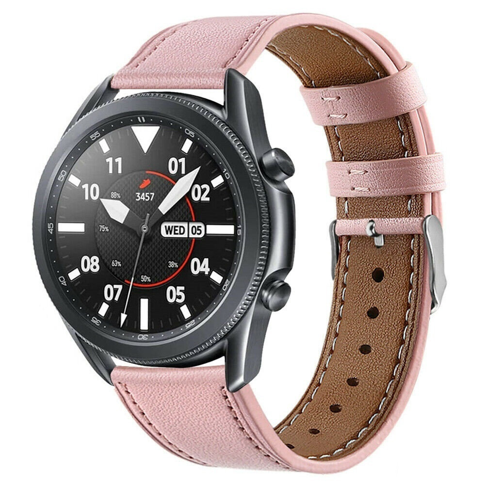 Strap-it Strap-it Bracelet cuir Samsung Galaxy Watch 3 45mm (rose)