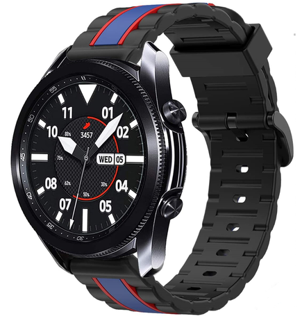 Strap-it Strap-it Bracelet Special Edition Samsung Galaxy Watch 3 45mm (noir/bleu)