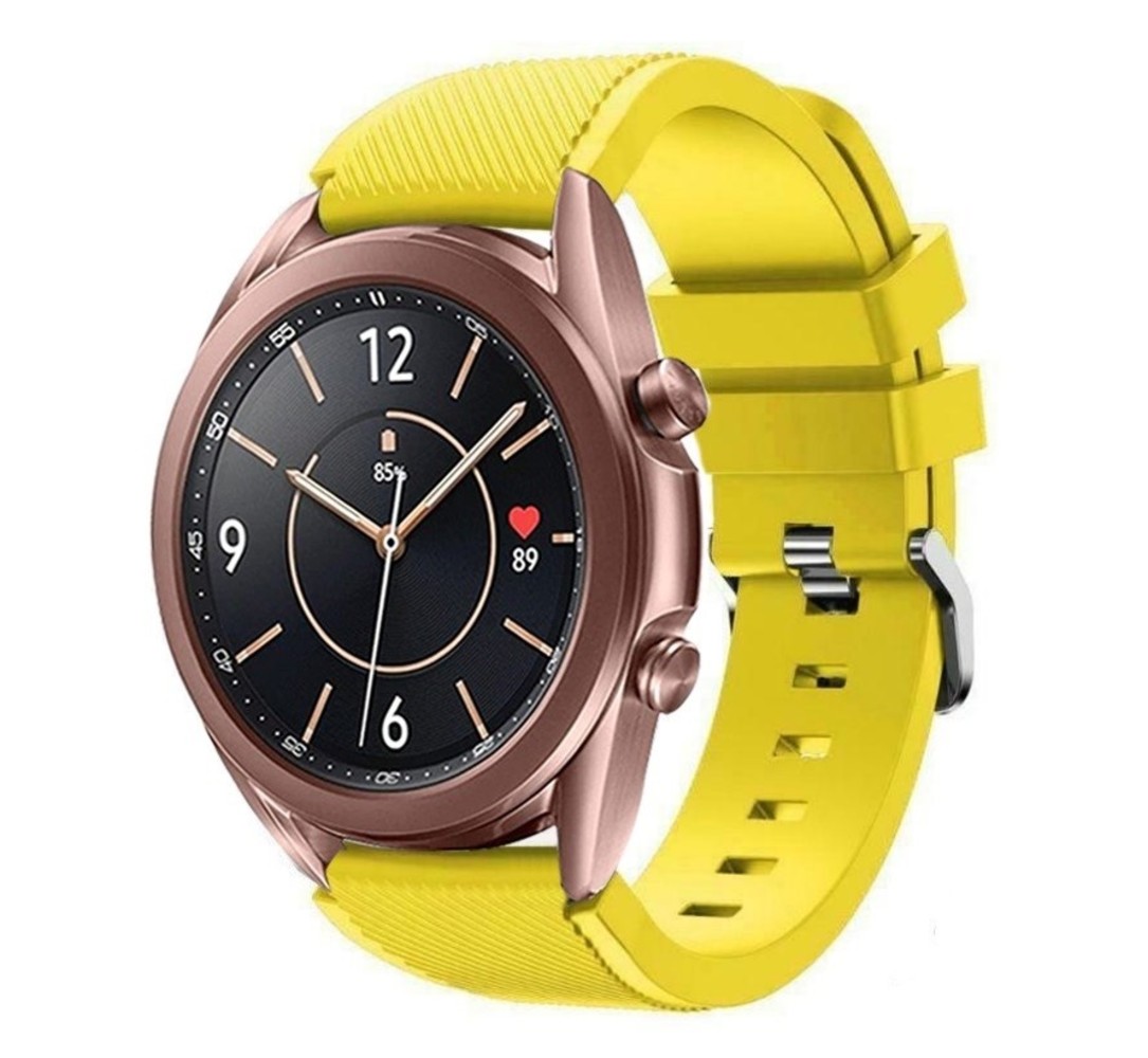 Strap-it Strap-it Bracelet silicone Samsung Galaxy Watch 3 41mm (jaune)