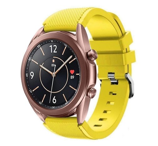 Strap-it Strap-it Bracelet silicone Samsung Galaxy Watch 3 41mm (jaune)