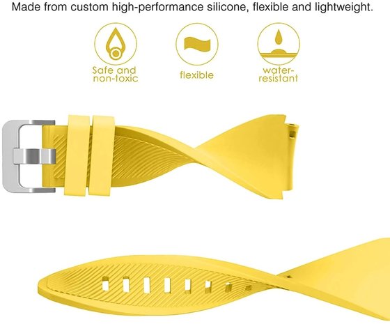 Strap-it Strap-it Bracelet silicone Samsung Galaxy Watch 3 41mm (jaune)