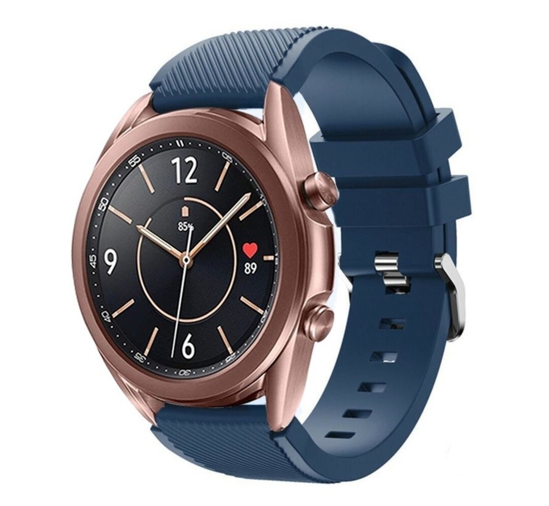 Strap-it Strap-it Bracelet  silicone Samsung Galaxy Watch 3 41mm (bleu foncé)