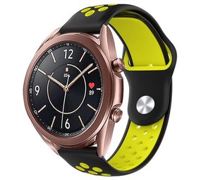 Strap-it Bracelet sport Samsung Galaxy Watch 3 41mm (noir/jaune)