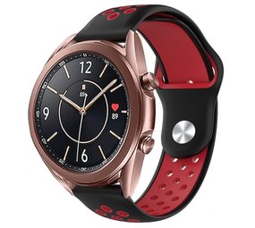Strap-it Bracelet sport Samsung Galaxy Watch 3 41mm (noir/rouge)