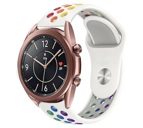 Strap-it Bracelet sport Samsung Galaxy Watch 3 41mm (blanc/multicolore)