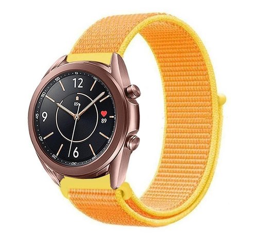 Strap-it Strap-it Bracelet nylon Samsung Galaxy Watch 3 41mm (jaune clair) Strap-it Strap-it Bracelet nylon Samsung Galaxy Watch 3 41mm (jaune clair)