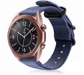 Strap-it Bracelet nylon boucle Samsung Galaxy Watch 3 41mm (bleu)