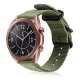Strap-it Bracelet nylon boucle Samsung Galaxy Watch 3 41mm (vert)