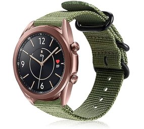 Strap-it Bracelet nylon boucle Samsung Galaxy Watch 3 41mm (vert)