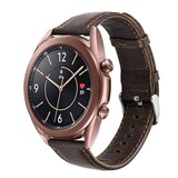 Strap-it Bracelet cuir Samsung Galaxy Watch 3 41mm (marron foncé)
