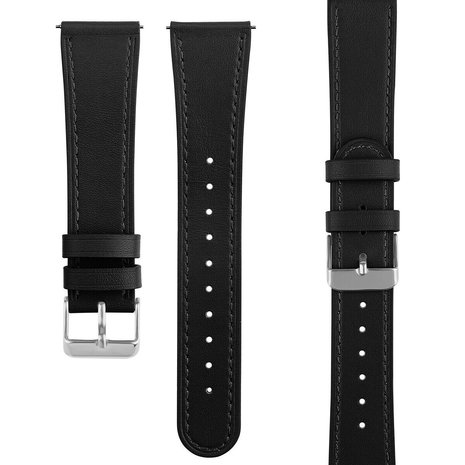 Strap-it Strap-it Bracelet cuir Samsung Galaxy Watch 3 41mm (noir élégant) Strap-it Strap-it Bracelet cuir Samsung Galaxy Watch 3 41mm (noir élégant)