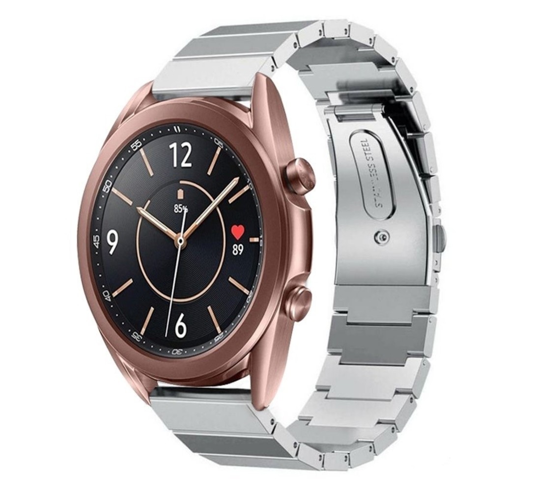 Strap-it Strap-it Bracelet métal Samsung Galaxy Watch 3 41mm (argent) Strap-it Strap-it Bracelet métal Samsung Galaxy Watch 3 41mm (argent)