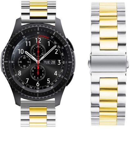 Strap-it Strap-it Bracelet acier Samsung Galaxy Watch 46mm (argent/or) Strap-it Strap-it Bracelet acier Samsung Galaxy Watch 46mm (argent/or)