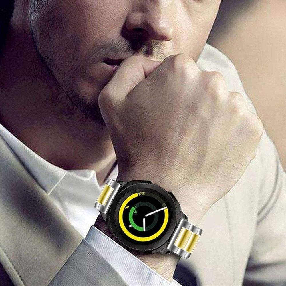 Strap-it Strap-it Bracelet acier Samsung Gear Sport (argent/or)