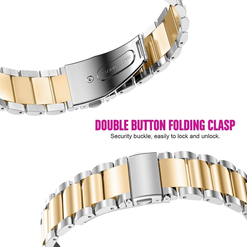 Strap-it Strap-it Bracelet acier Samsung Galaxy Watch Active (argent/or)