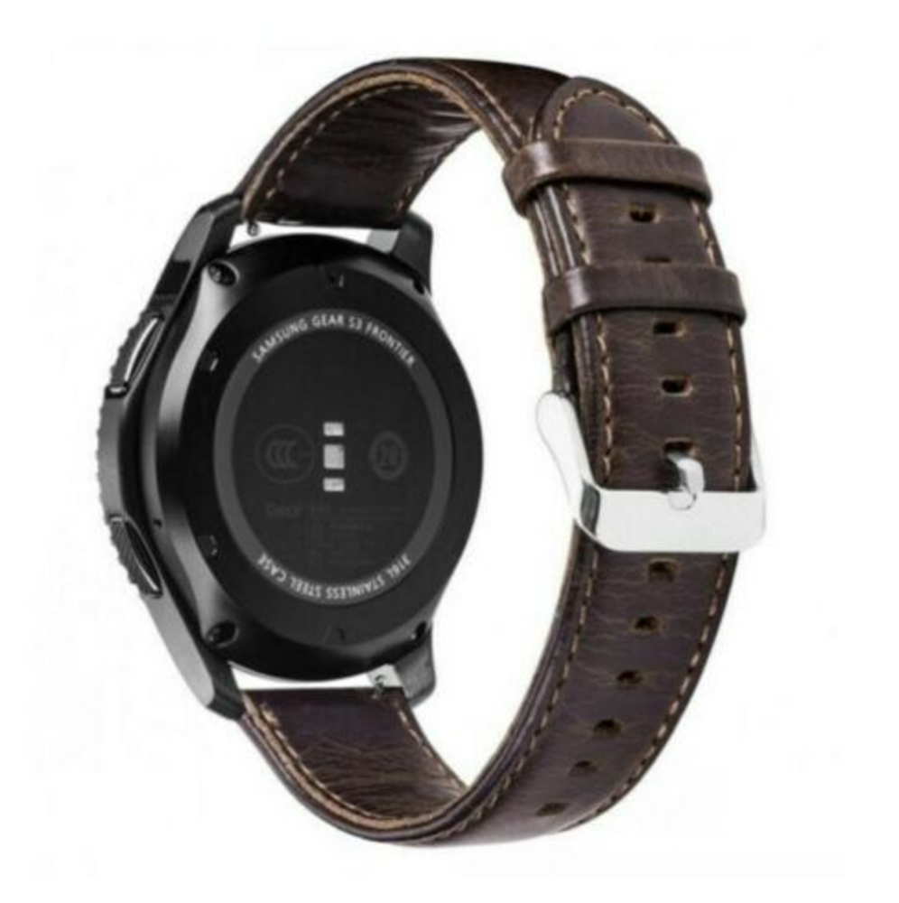 Strap-it Strap-it Bracelet cuir Samsung Gear S3 (marron foncé)