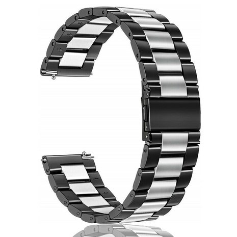 Strap-it Strap-it Bracelet acier Samsung Galaxy Watch Active (noir/argent)
