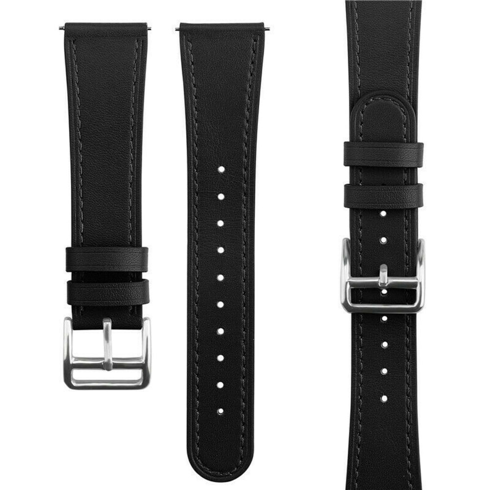 Strap-it Strap-it Bracelet similicuir  Samsung Galaxy Watch 46mm (noir élégant)