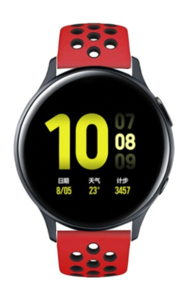 Strap-it Strap-it Bracelet sport Samsung Galaxy Watch Active (rouge noir)