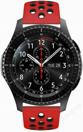 Strap-it Strap-it Bracelet sport Samsung Galaxy Watch 46mm (rouge/noir)