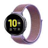 Strap-it Bracelet nylon Samsung Galaxy Watch Active (lilas)