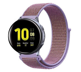 Strap-it Bracelet nylon Samsung Galaxy Watch Active (lilas)