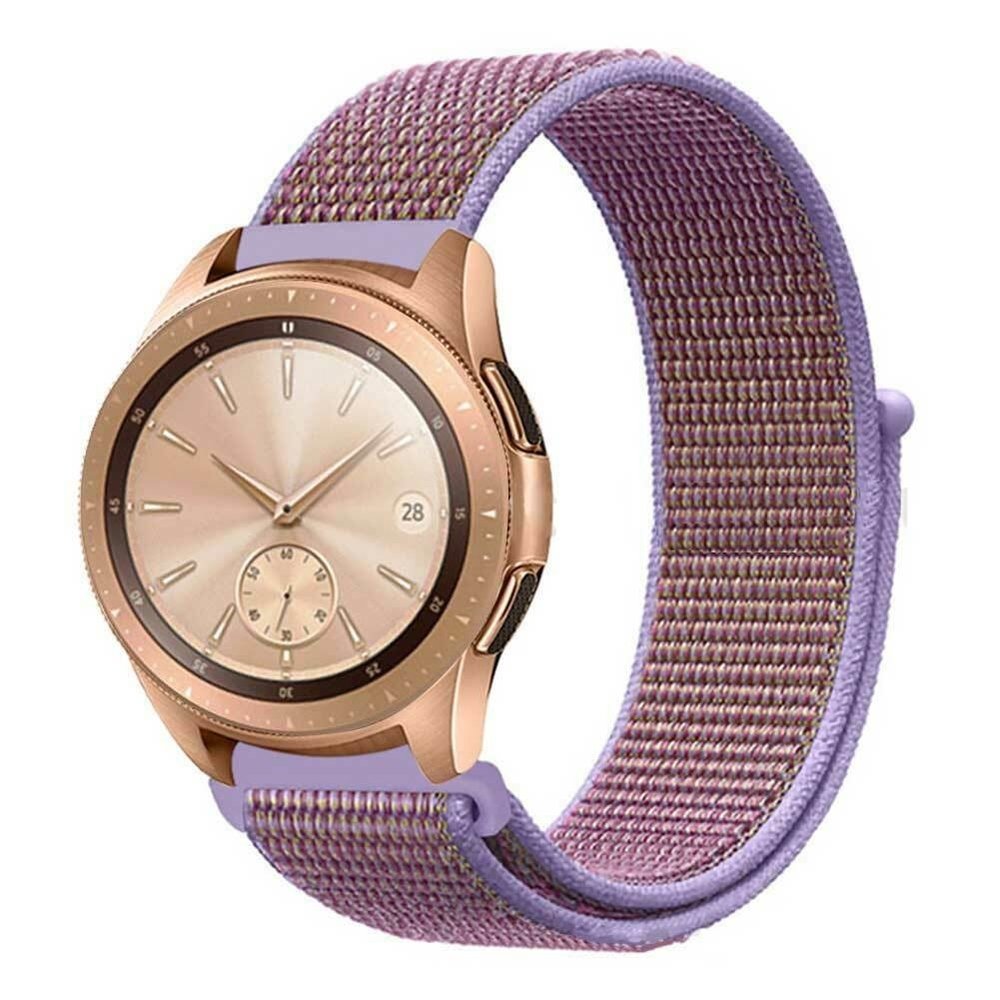 Strap-it Strap-it Bracelet nylon Samsung Galaxy Watch 42mm (lilas)