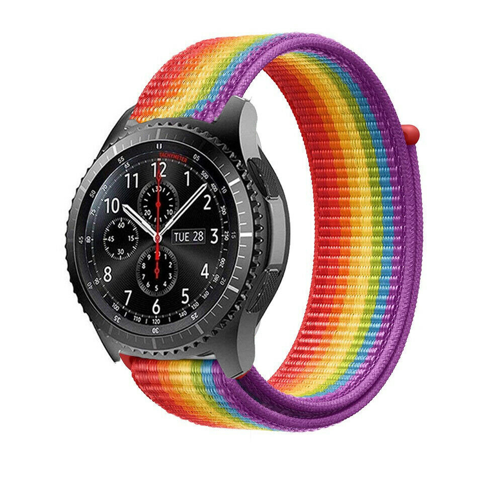 Strap-it Strap-it Bracelet nylon Samsung Galaxy Watch 46mm (arc-en-ciel)