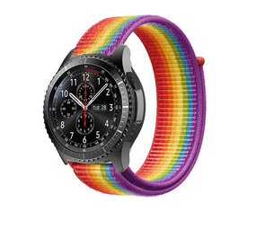 Strap-it Bracelet nylon Samsung Galaxy Watch 46mm (arc-en-ciel)