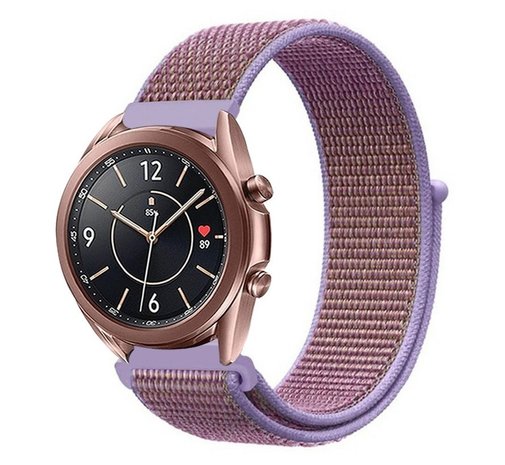 Strap-it Strap-it Bracelet nylon Samsung Galaxy Watch 3 41mm (lilas)