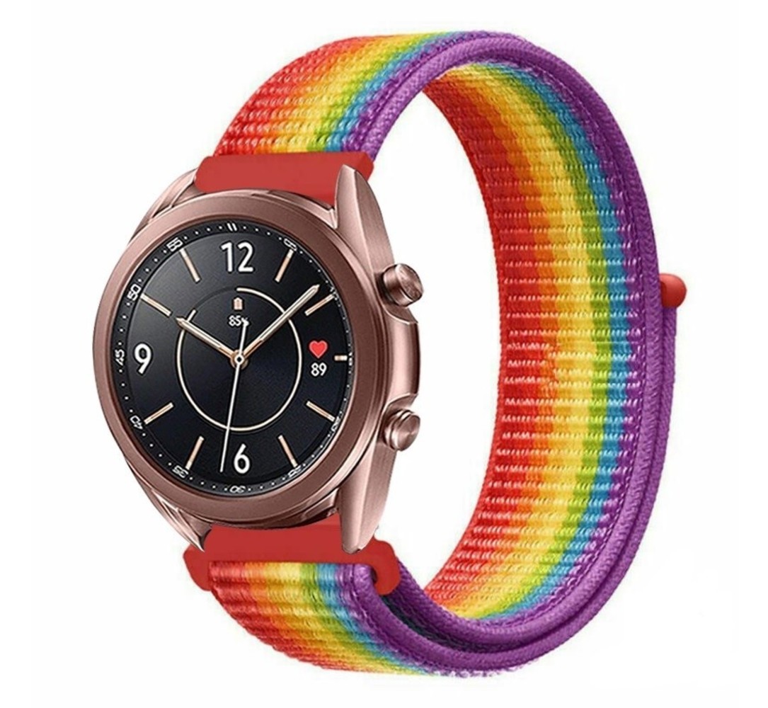 Strap-it Strap-it Bracelet nylon Samsung Galaxy Watch 3 41mm (arc-en-ciel)