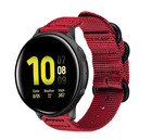 Strap-it Strap-it Bracelet nylon boucle Samsung Galaxy Watch Active (rouge)