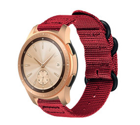 Strap-it Bracelet nylon boucle Samsung Galaxy Watch 42mm (rouge)