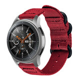 Strap-it Bracelet nylon boucle pour Samsung Galaxy Watch 46mm (rouge)