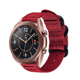 Strap-it Bracelet nylon boucle Samsung Galaxy Watch 3 41mm (rouge)