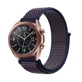 Strap-it Bracelet nylon Samsung Galaxy Watch 3 41mm (violet-bleu)